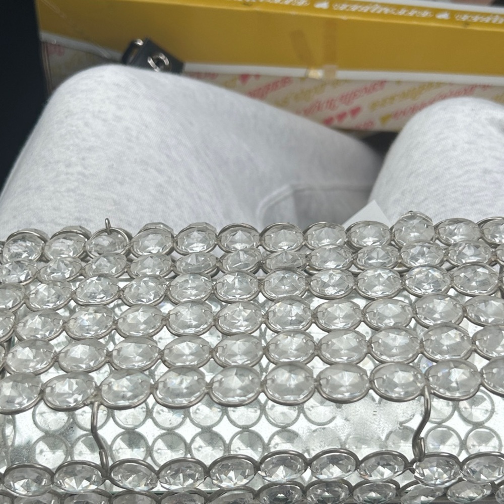 Crystal Embellished Mirrored Container